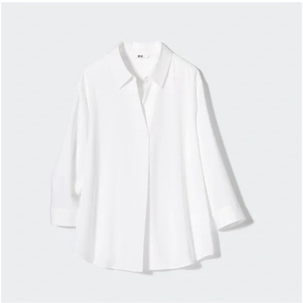 Uniqlo Skipper Collar 3/4-Sleeve Blouse
